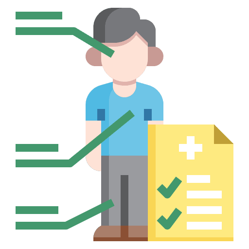 Examination clipboard physical avatar icon