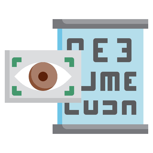 Eye exam optical examination healthcare and medical eye examination icon Eye exam optical examination healthcare and medical eye examination icon