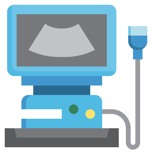Ultrasound angiography healthcare and medical ultrasound icon