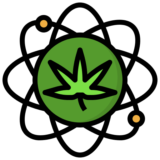 Molecule drug healthcare and medical cannabis icon Molecule drug healthcare and medical cannabis icon