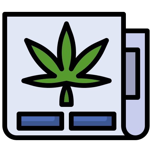 News communications newspaper marijuana icon News communications newspaper marijuana icon