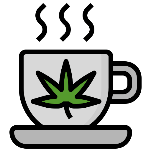 Tea cannabis herbs food and restaurant icon Tea cannabis herbs food and restaurant icon