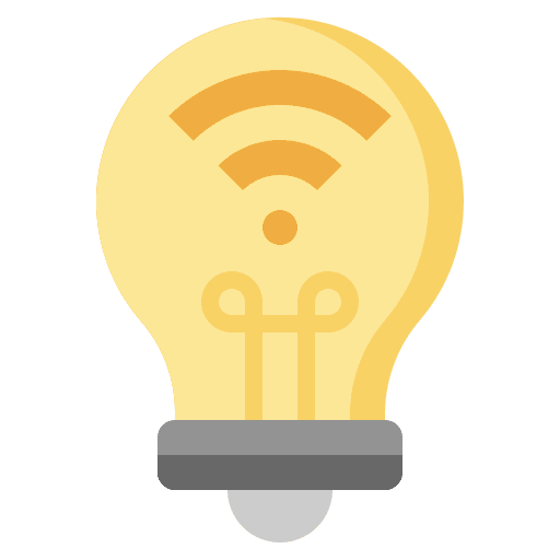Smart light bulb electronics bulblight icon Smart light bulb electronics bulblight icon