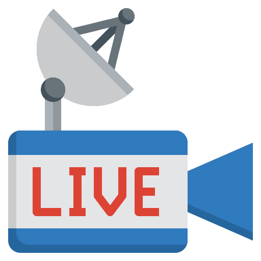 Broadcast live broadcast live tv icon