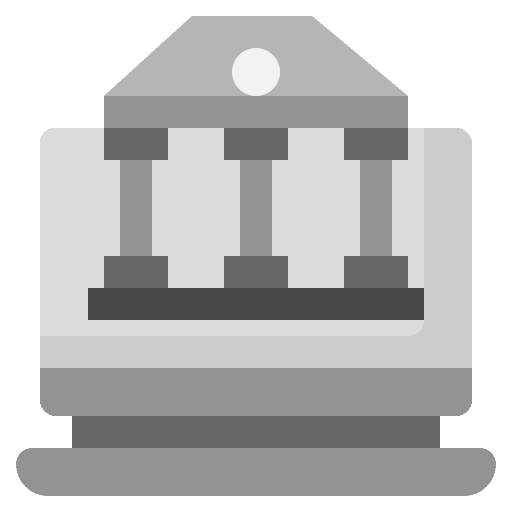 City hall computer goverment administration icon City hall computer goverment administration icon