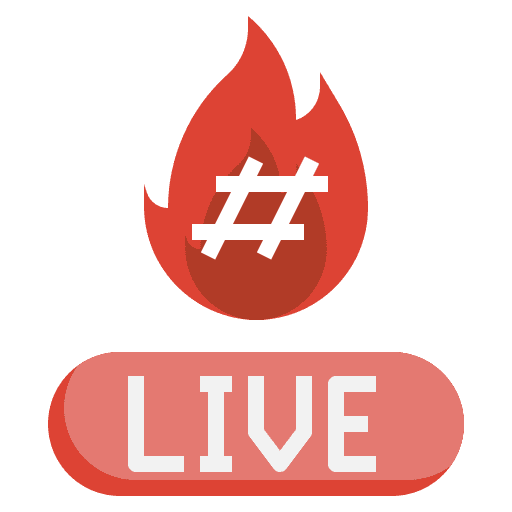 Trending topic trends fire live icon