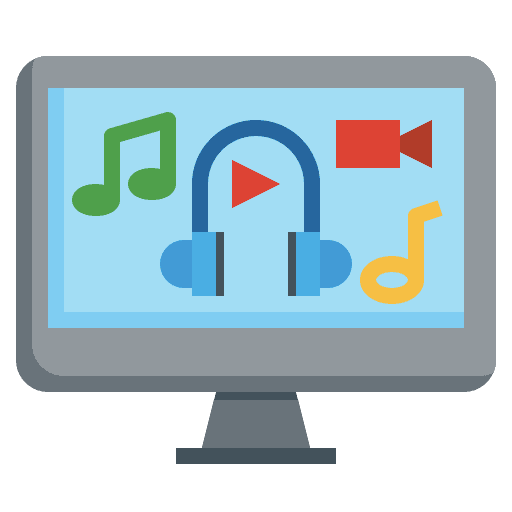 Live music music and multimedia media website icon Live music music and multimedia media website icon