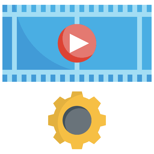 Video editing movie networking play video icon Video editing movie networking play video icon