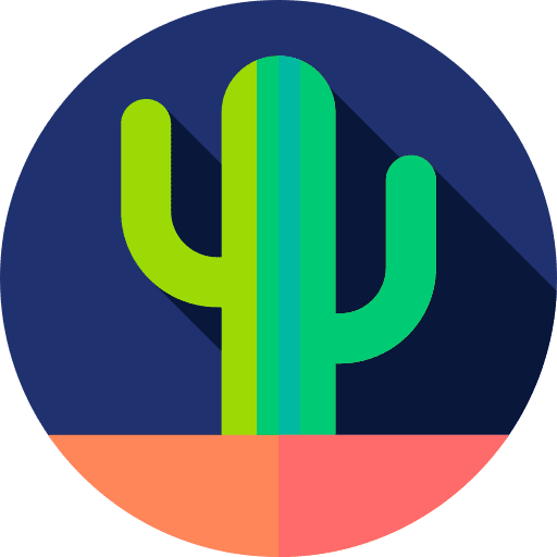 Cactus sun dune botanical icon