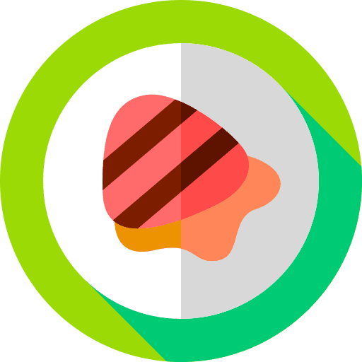 Steak raw food meat protein icon Steak raw food meat protein icon