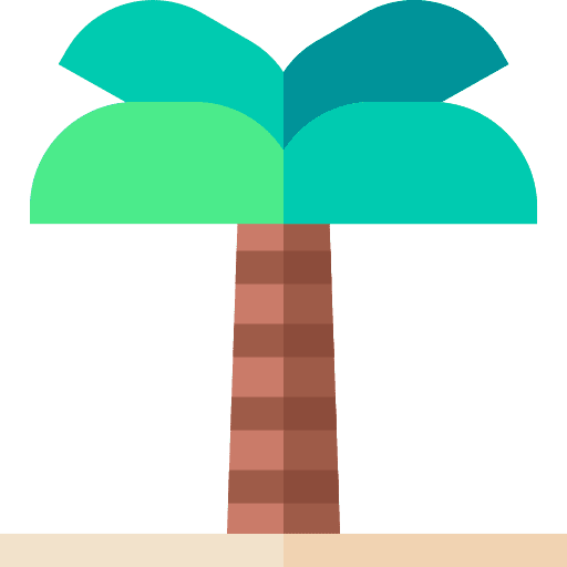 Palm tree tropical nature sand icon Palm tree tropical nature sand icon