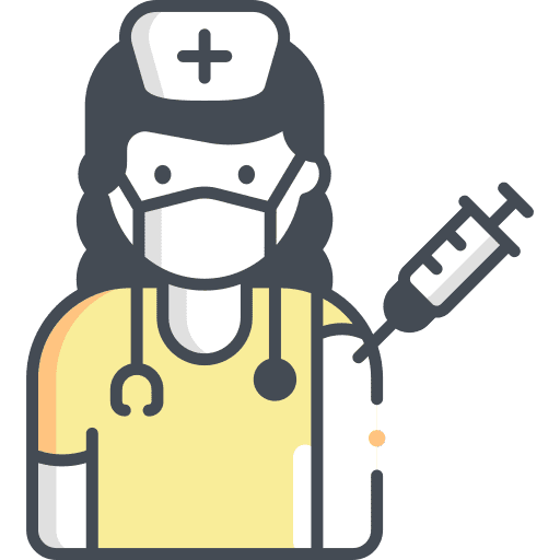 Nurse covid vaccination coronavirus icon
