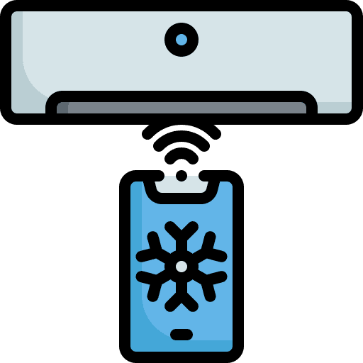 Air conditioner electronics smart home internet of things icon Air conditioner electronics smart home internet of things icon