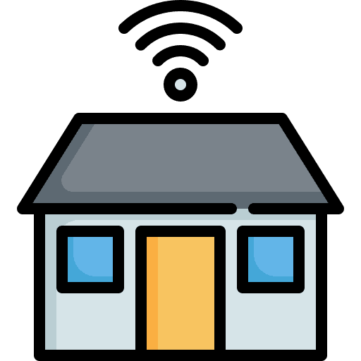 House electronics smart home wifi icon House electronics smart home wifi icon