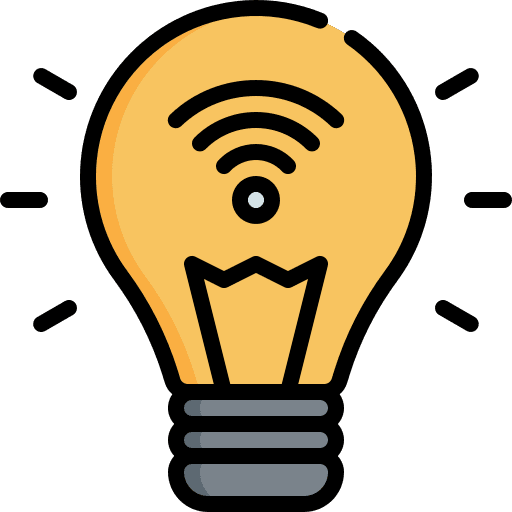 Lightbulb internet of things smart bulb lightbulb icon