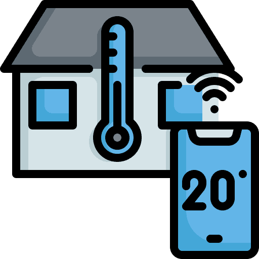 Temperature mobile phone temperature wifi icon
