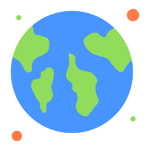 Earth world map miscellaneous planet icon