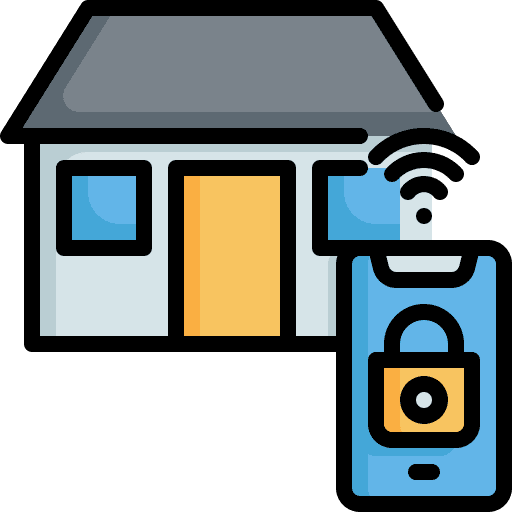 House secure internet of things real estate icon House secure internet of things real estate icon