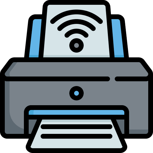 Printer internet of things smart technology icon Printer internet of things smart technology icon