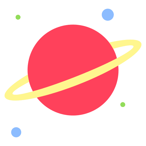 Saturn universe space planet icon