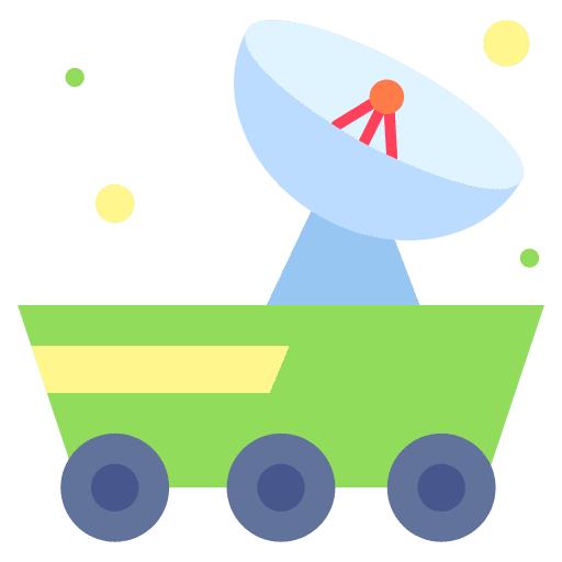 Space car science fiction space moon rover icon Space car science fiction space moon rover icon