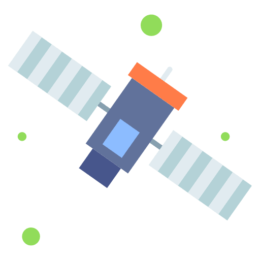 Space satellite connection technology antenna icon Space satellite connection technology antenna icon