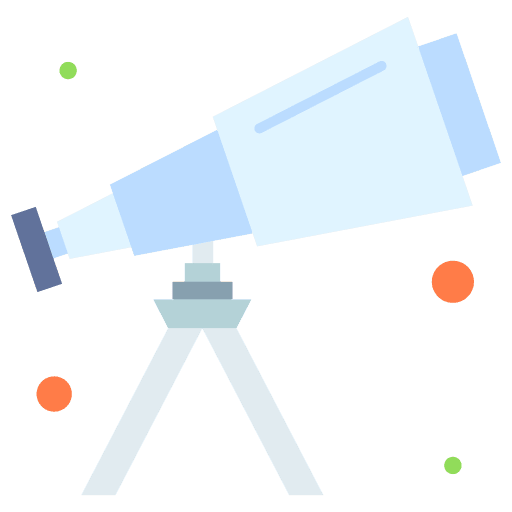 Telescope universe planet miscellaneous icon