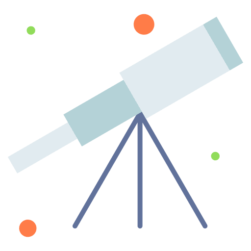 Telescope vision view observation icon Telescope vision view observation icon