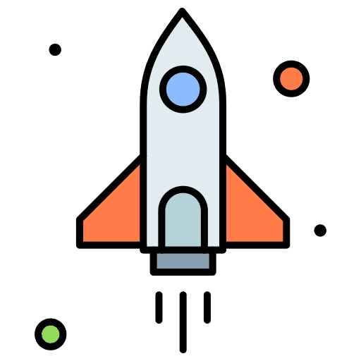 Launch rocket ship rocket transport icon
