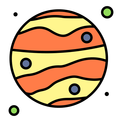 Mars science space planet icon