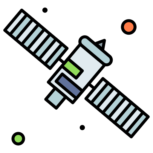 Satellite connection satellite communication icon Satellite connection satellite communication icon