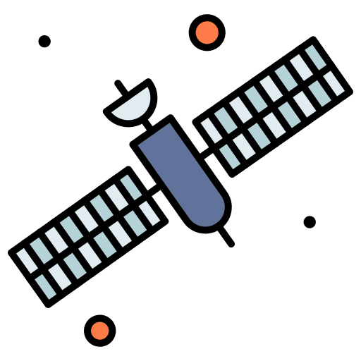 Space satellite space satellite electronics technology icon Space satellite space satellite electronics technology icon