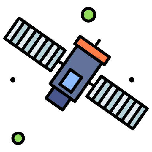 Space satellite technology antenna space satellite icon Space satellite technology antenna space satellite icon