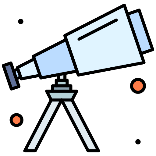 Telescope observation vision telescope icon
