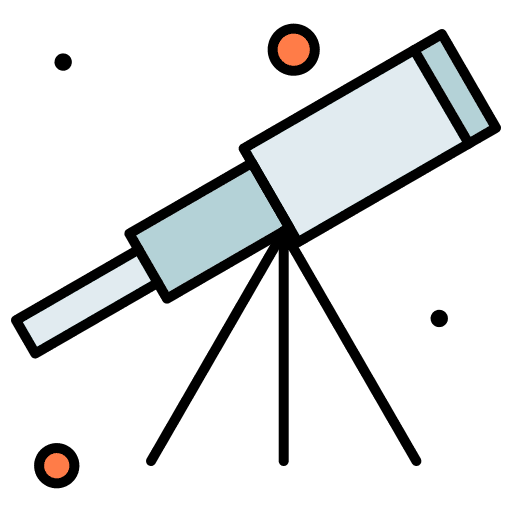 Telescope space universe observation icon Telescope space universe observation icon