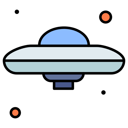 Ufo science fiction alien spaceship icon Ufo science fiction alien spaceship icon