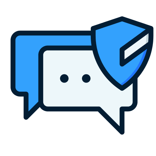 Chat protection safety chat icon Chat protection safety chat icon