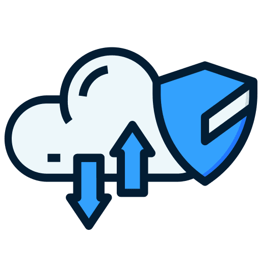 Cloud safe safety digital icon Cloud safe safety digital icon