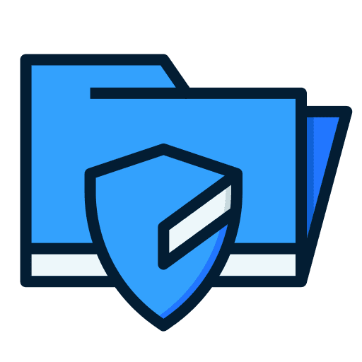 Folder folder digital shield icon