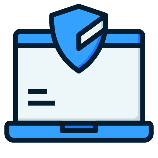 Laptop protection laptop shield icon Laptop protection laptop shield icon