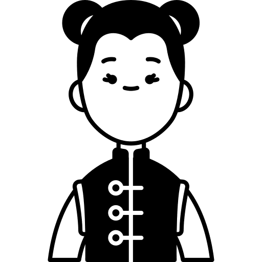 Chinese people asian clothes icon Chinese people asian clothes icon