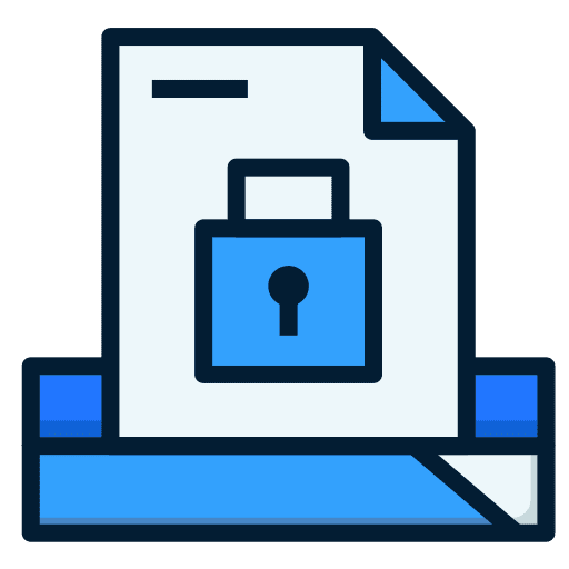 File padlock file protection icon File padlock file protection icon