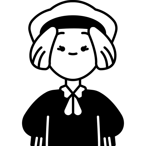 Czech caucasian woman traditional dress icon Czech caucasian woman traditional dress icon