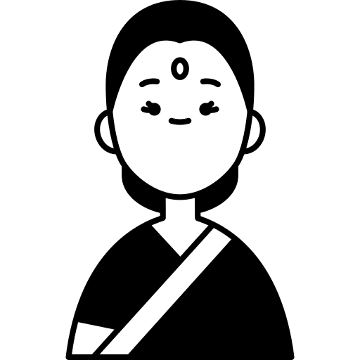 Indian oriental woman asian icon Indian oriental woman asian icon