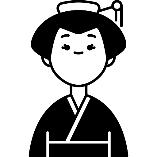 Japanese woman asian geisha icon Japanese woman asian geisha icon