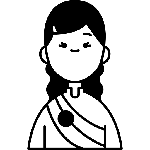 Laos woman costume profile icon Laos woman costume profile icon