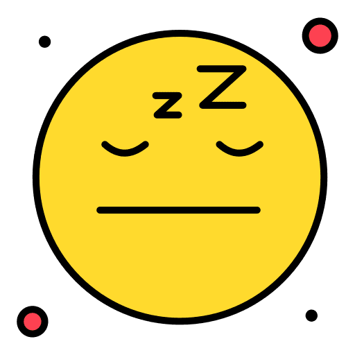 Sleepy emoji face tired icon