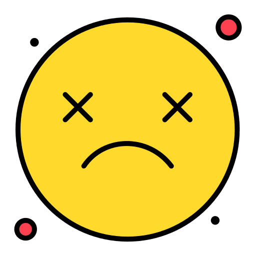Dead emoji knocked out feelings icon Dead emoji knocked out feelings icon