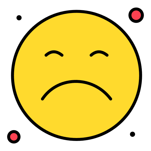 Unhappy emoticons boring expression icon Unhappy emoticons boring expression icon