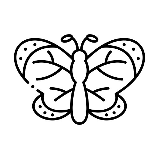 Butterfly spring wild life entomology icon